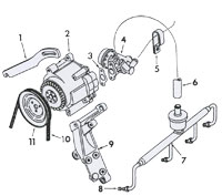 Emission Air Pump and Mounting