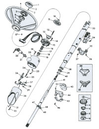 Steering Column & Wheel Non-Tilt